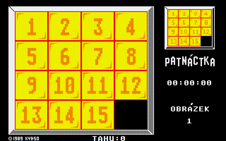 Patnáctka atari screenshot